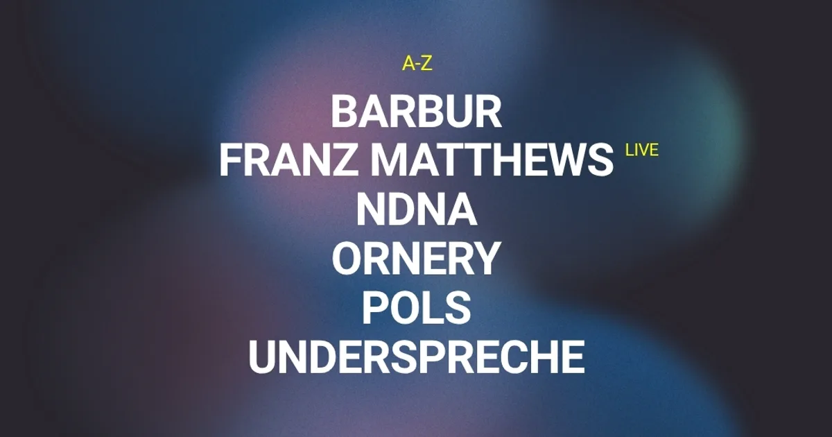 Artwork BRM Agency & Barbur Room pres. ADE Friday Night Showcase