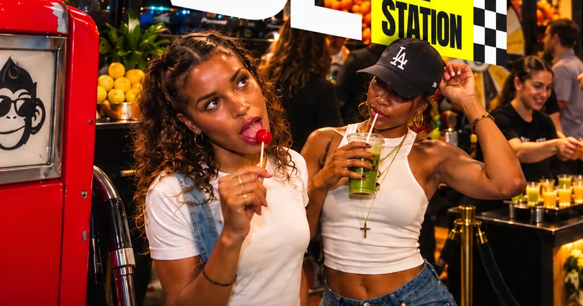 Artwork JUICE MONKEYZ x ADE: THE FUEL STATION